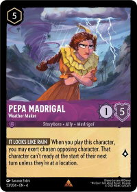 Pepa Madrigal - Weather Maker - Ursula's Return (4) #53/204 - Rare Disney Lorcana Trading Card