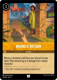 Bruno's Return - Ursula's Return (4) #26/204 - Uncommon Disney Lorcana Trading Card