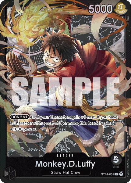 Monkey.D.Luffy (001) trading card from Starter Deck 14: 3D2Y Monkey.D.Luffy (001) - Starter Deck 14: 3D2Y One Piece trading card