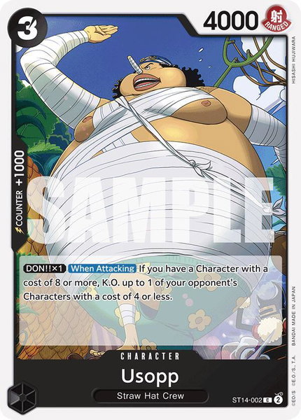 Usopp trading card from Starter Deck 14: 3D2Y Usopp - Starter Deck 14: 3D2Y One Piece trading card