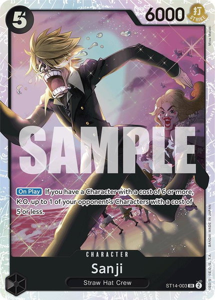 Sanji trading card from Starter Deck 14: 3D2Y Sanji - Starter Deck 14: 3D2Y One Piece trading card