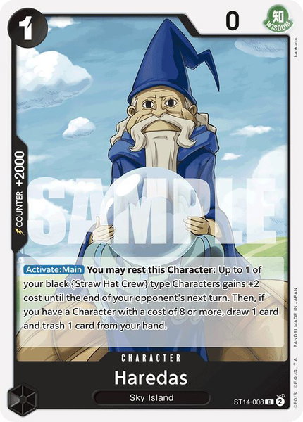 Haredas trading card from Starter Deck 14: 3D2Y Haredas - Starter Deck 14: 3D2Y One Piece trading card