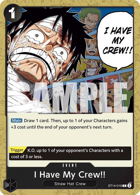 I Have My Crew!! - Starter Deck 14: 3D2Y One Piece trading card