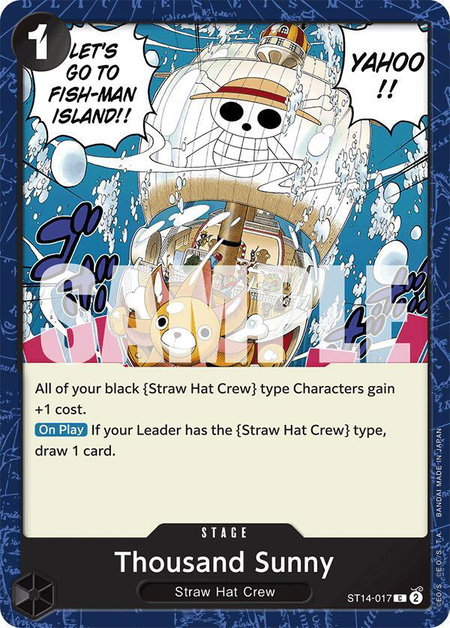Thousand Sunny - Starter Deck 14: 3D2Y One Piece trading card