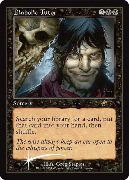 Diabolic Tutor - WPN & Gateway Promos Magic: The Gathering trading card