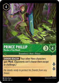 Prince Phillip - Warden of the Woods - Ursula's Return (4) #88/204 - Rare Disney Lorcana Trading Card