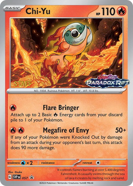 Chi-Yu - 057 (Prerelease) [Staff] - SV: Scarlet & Violet Promo Cards Pokémon trading card