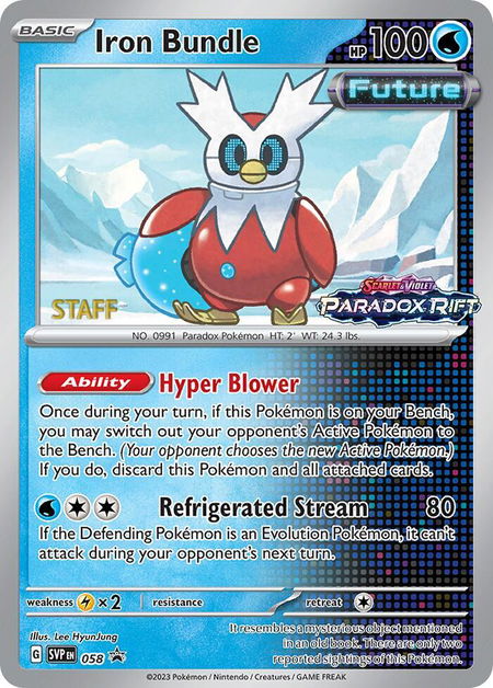 Iron Bundle - 058 (Prerelease) [Staff] - SV: Scarlet & Violet Promo Cards Pokémon trading card