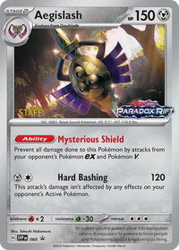 Aegislash - 060 (Prerelease) [Staff] - SV: Scarlet & Violet Promo Cards (SVP) #060 - Promo Pokémon Trading Card