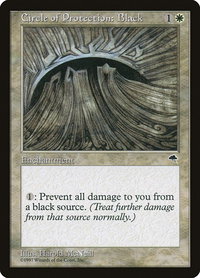Circle of Protection: Black - Tempest (TMP) #8 - Common Magic: The Gathering Trading Card