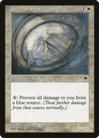 Circle of Protection: Blue - Tempest (TMP) #9 - Common Magic: The Gathering Trading Card
