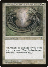 Circle of Protection: Green - Tempest (TMP) #10 - Common Magic: The Gathering Trading Card