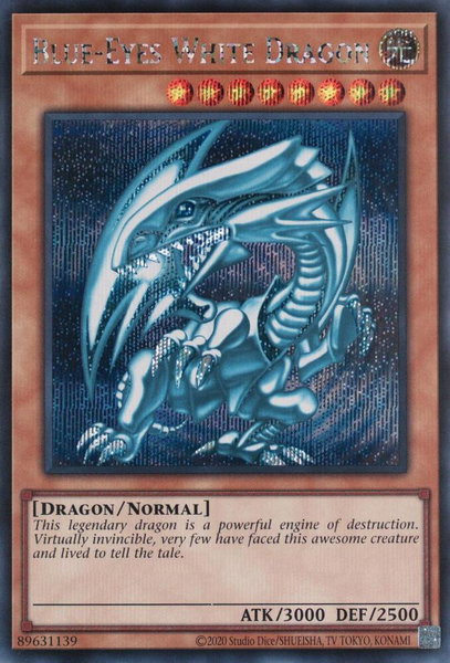 Blue-Eyes White Dragon (Secret Rare) trading card from 25th Anniversary Ultimate Kaiba Set Blue-Eyes White Dragon (Secret Rare) - 25th Anniversary Ultimate Kaiba Set YuGiOh trading card