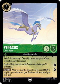 Pegasus - Cloud Racer - Ursula's Return (4) #83/204 - Uncommon Disney Lorcana Trading Card