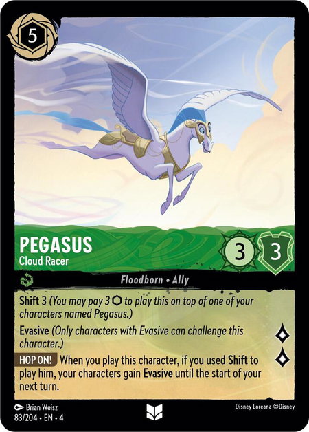 Pegasus - Cloud Racer - Ursula's Return Disney Lorcana trading card