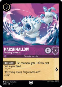 Marshmallow - Terrifying Snowman - Ursula's Return (4) #51/204 - Uncommon Disney Lorcana Trading Card