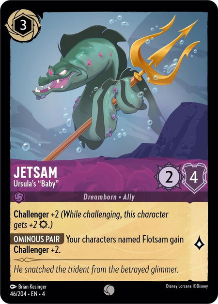Jetsam - Ursula's "Baby" - Ursula's Return Disney Lorcana trading card