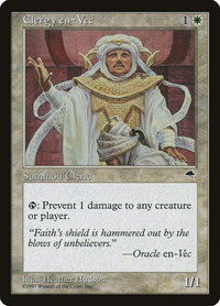 Clergy en-Vec - Tempest (TMP) #14 - Common Magic: The Gathering Trading Card