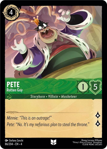 Pete - Rotten Guy - Ursula's Return Disney Lorcana trading card