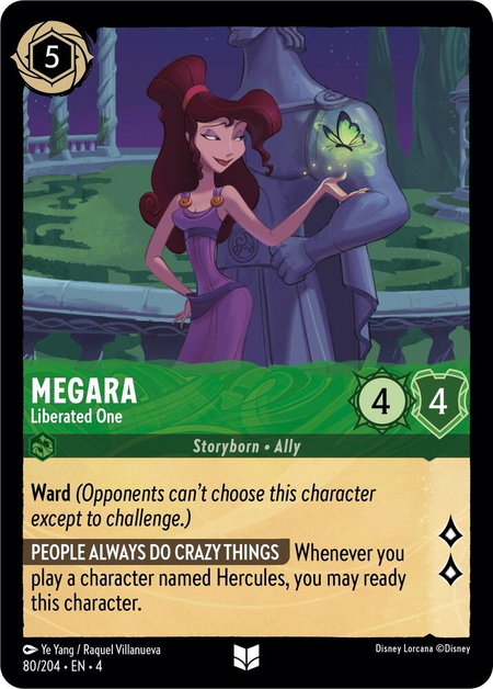 Megara - Liberated One - Ursula's Return Disney Lorcana trading card