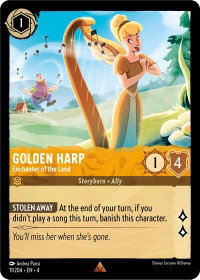 Golden Harp - Enchanter of the Land - Ursula's Return (4) #11/204 - Rare Disney Lorcana Trading Card