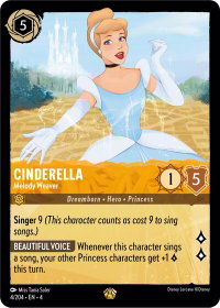 Cinderella - Melody Weaver - Ursula's Return (4) #4/204 - Legendary Disney Lorcana Trading Card