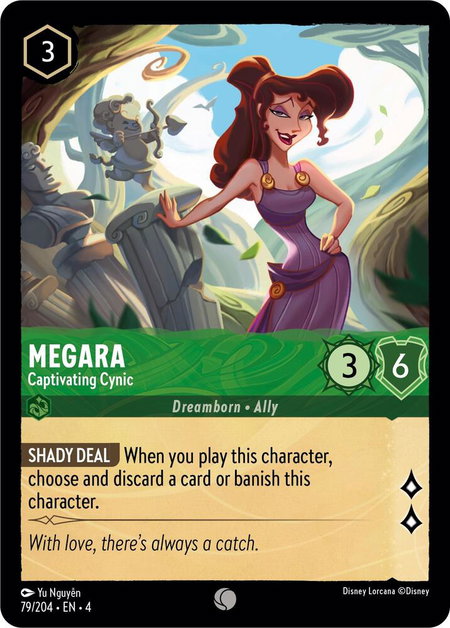 Megara - Captivating Cynic - Ursula's Return Disney Lorcana trading card