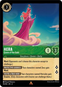 Hera - Queen of the Gods - Ursula's Return (4) #76/204 - Rare Disney Lorcana Trading Card
