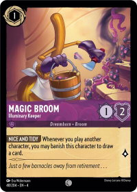 Magic Broom - Illuminary Keeper - Ursula's Return (4) #48/204 - Common Disney Lorcana Trading Card