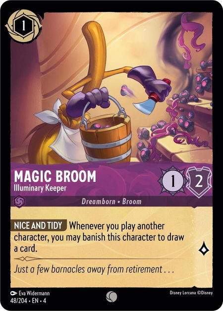 Magic Broom - Illuminary Keeper - Ursula's Return Disney Lorcana trading card