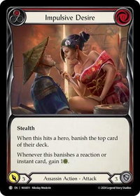 Impulsive Desire (Red) - Blitz Deck: Part the Mistveil - Nuu  #NUU011 - Common Flesh and Blood Trading Card