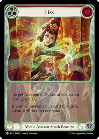 Hiss (Red) - Blitz Deck: Part the Mistveil - Nuu  #NUU013 - Common Flesh and Blood Trading Card