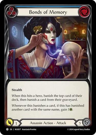 Bonds of Memory (Blue) - Blitz Deck: Part the Mistveil - Nuu Flesh and Blood trading card