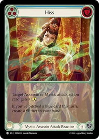 Hiss (Blue) - Blitz Deck: Part the Mistveil - Nuu  #NUU024 - Common Flesh and Blood Trading Card