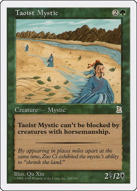 Taoist Mystic - Portal Three Kingdoms Magic: The Gathering trading card
