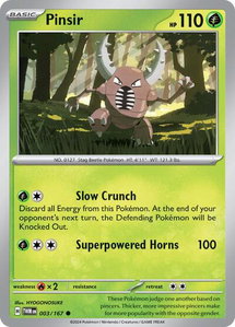 Pinsir - 003/167 - SV06: Twilight Masquerade (TWM) #003/167 - Common Pokémon Trading Card