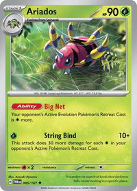 Ariados - SV06: Twilight Masquerade (TWM) #005/167 - Uncommon Pokémon Trading Card