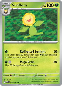 Sunflora - 007/167 - SV06: Twilight Masquerade (TWM) #007/167 - Uncommon Pokémon Trading Card