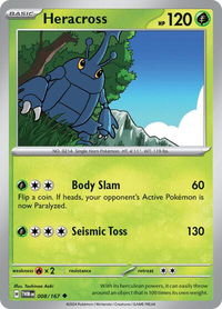 Heracross - SV06: Twilight Masquerade (TWM) #008/167 - Uncommon Pokémon Trading Card
