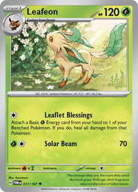 Leafeon - SV06: Twilight Masquerade (TWM) #011/167 - Uncommon Pokémon Trading Card