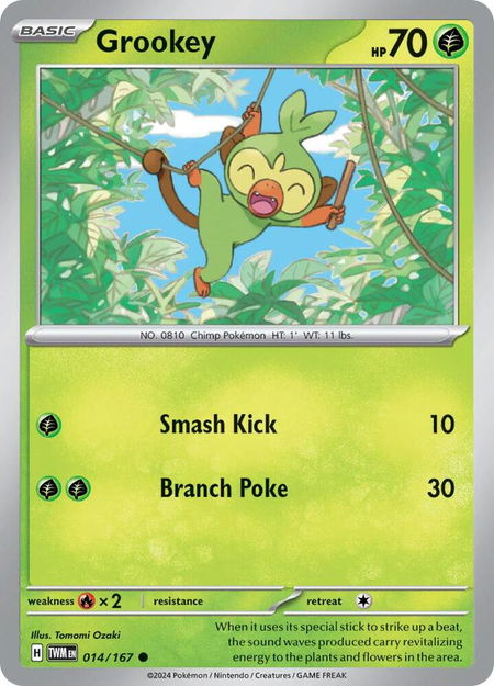 Grookey - SV06: Twilight Masquerade Pokémon trading card