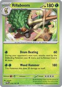 Rillaboom - SV06: Twilight Masquerade (TWM) #016/167 - Uncommon Pokémon Trading Card