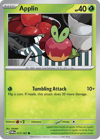 Applin - 017/167 - SV06: Twilight Masquerade (TWM) #017/167 - Common Pokémon Trading Card