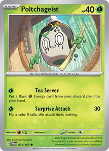 Poltchageist - 021/167 - SV06: Twilight Masquerade (TWM) #021/167 - Common Pokémon Trading Card