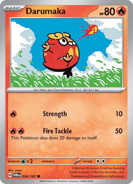 Darumaka - SV06: Twilight Masquerade Pokémon trading card
