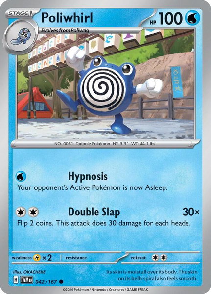 Poliwhirl trading card from SV06: Twilight Masquerade Poliwhirl - SV06: Twilight Masquerade Pokémon trading card
