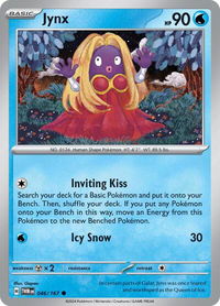 Jynx - SV06: Twilight Masquerade (TWM) #046/167 - Common Pokémon Trading Card