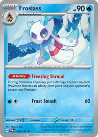 Froslass - 053/167 - SV06: Twilight Masquerade (TWM) #053/167 - Rare Pokémon Trading Card