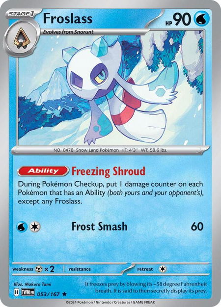 Froslass - 053/167 - SV06: Twilight Masquerade Pokémon trading card