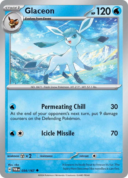 Glaceon - SV06: Twilight Masquerade Pokémon trading card